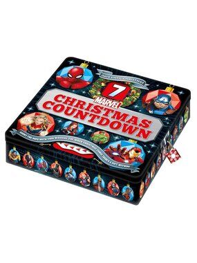 Marvel 7-Day Christmas Countdown Tin With Book Stickers & Activity Set For Kids